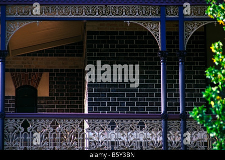 La dentelle, terrasse maison, Australie Banque D'Images