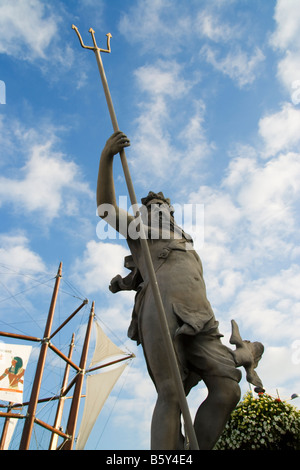 Statue de Neptune, le centre-ville de Bristol Banque D'Images