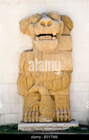 Statue d'un Lion. Musée National Archéologique, Damas, Syrie. Banque D'Images