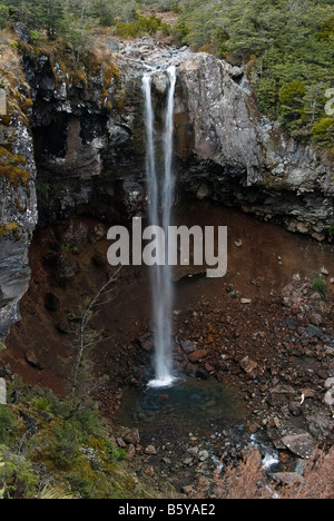 Mangawhero Falls dans le Parc National de Tongariro, île du Nord, Nouvelle-Zélande Banque D'Images