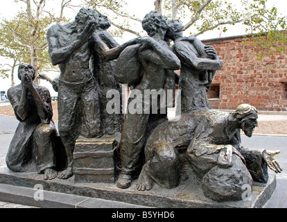 Statue d'immigrants Battery Park New York Banque D'Images