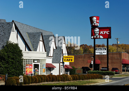 Harland Sanders Cafe et premier musée Kentucky Fried Chicken dans Corbin Kentucky Banque D'Images