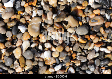 Pebbles principalement de silex sur la plage à l'est du Devon Branscombe Banque D'Images