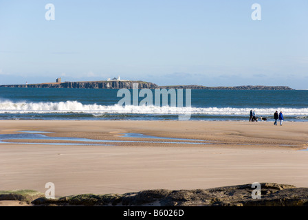 La côte de Northumberland comté le plus au nord de l'Angleterre. Banque D'Images