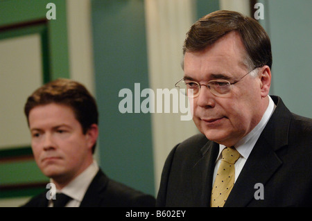 Conférence de presse avec le premier ministre Geir Haarde Banque D'Images