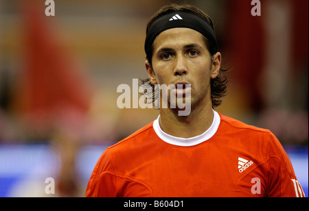 ATP Masters Series Madrid 2007 Tournoi de tennis contre Fernando Verdasco, Novak Djokovic, Fernando Verdasco Espagne Banque D'Images