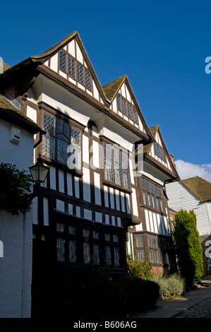 Bâtiment de style Tudor House Hartshorn avec fenêtres à petits carreaux à Mermaid Street dans le quartier historique de Cinque Ports Ville de Rye East Sussex Banque D'Images