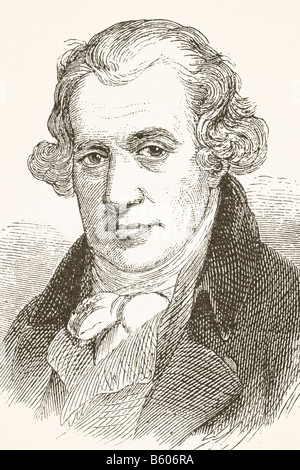 James Watt, 1736 - 1819. L'inventeur écossais et ingénieur en mécanique. Banque D'Images