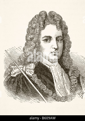 Robert Harley, 1st comte d'Oxford et Earl Mortimer, 1661 - 1724. Homme d'État anglais. Banque D'Images