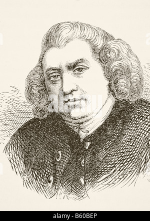 Samuel Johnson, 1709 à 1784. Poète, critique, essayiste et lexicographe anglais. Banque D'Images