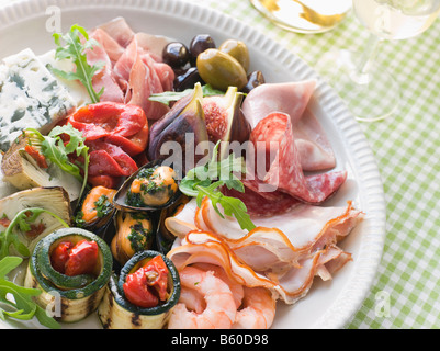 Plateau de l'antipasto Banque D'Images