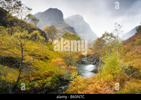 Glen Coe, rivière de l'Europe, les Highlands, Ecosse, Royaume-Uni Banque D'Images