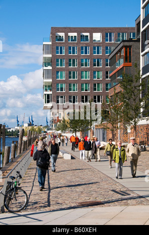 Nouveau bureau et les bâtiments résidentiels de Kaiserkai, HafenCity, Hambourg Banque D'Images