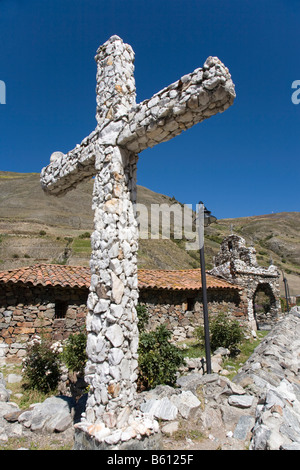 Croix, chapelle de l'artiste Juan Félix Sánchez, San Rafael, Mucuchies, Venezuela, Amérique du Sud Banque D'Images