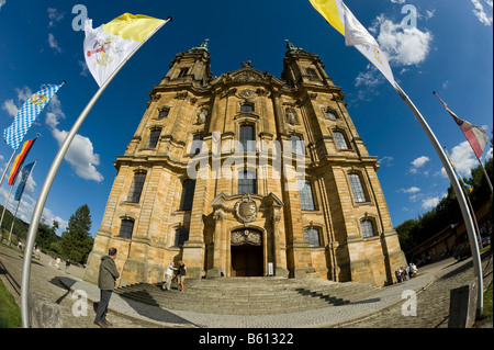 L'église de pèlerinage Baroque Vierzehnheiligen, Basilique, Haute-Franconie, Bavière Banque D'Images