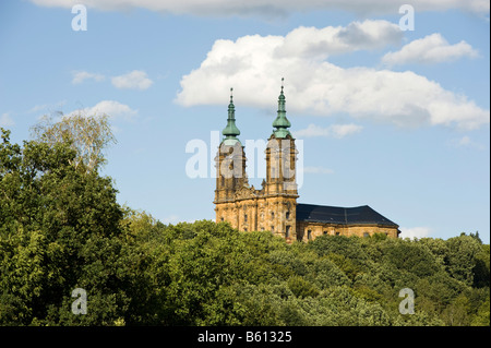 L'église de pèlerinage Baroque Vierzehnheiligen, Basilique, Haute-Franconie, Bavière Banque D'Images