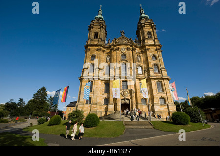 L'église de pèlerinage Baroque Vierzehnheiligen, Basilique, Haute-Franconie, Bavière Banque D'Images