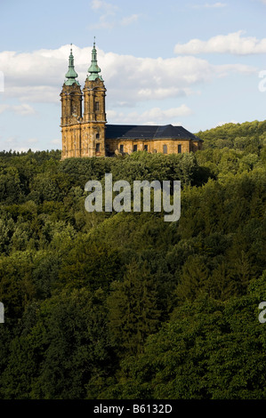 L'église de pèlerinage Baroque Vierzehnheiligen, Basilique, Haute-Franconie, Bavière Banque D'Images