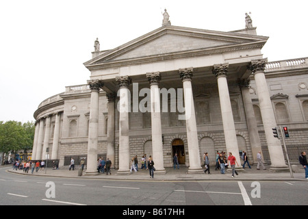 La Banque d'Irlande au Collège Green Dublin Irlande le dix-huitième siècle était autrefois la maison du Parlement Banque D'Images