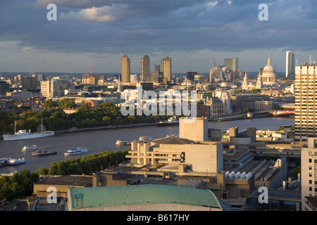 Vue depuis le London Eye de la ville de Londres, Angleterre Banque D'Images