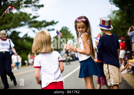 Le 4 juillet parade dans d'Irvington, va le mercredi 4 juillet 2007. Banque D'Images