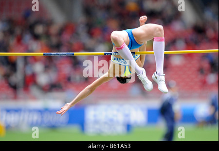 Ariane Friedrich, GER, saut en hauteur, à l'IAAF 2008 World Athletics Final pour l'athlétisme de la Mercedes-Benz Arena Banque D'Images