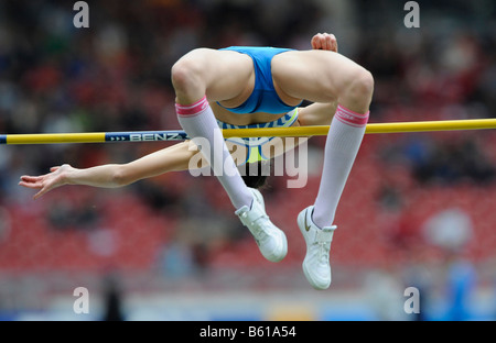 Ariane Friedrich, GER, saut en hauteur, à l'IAAF 2008 World Athletics Final pour l'athlétisme de la Mercedes-Benz Arena Banque D'Images