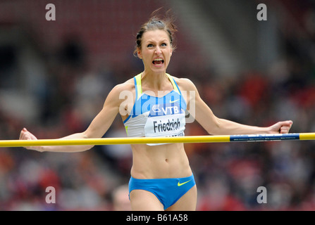 Ariane Friedrich, GER, saut en hauteur, à l'IAAF 2008 World Athletics Final pour l'athlétisme de la Mercedes-Benz Arena Banque D'Images