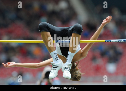 Blanka Vlasic, CRO, saut en hauteur, la première place, à l'IAAF 2008 World Athletics Final pour l'athlétisme dans la Mercedes-Benz Banque D'Images