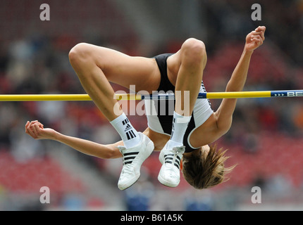 Blanka Vlasic, CRO, saut en hauteur, la première place, à l'IAAF 2008 World Athletics Final pour l'athlétisme dans la Mercedes-Benz Banque D'Images