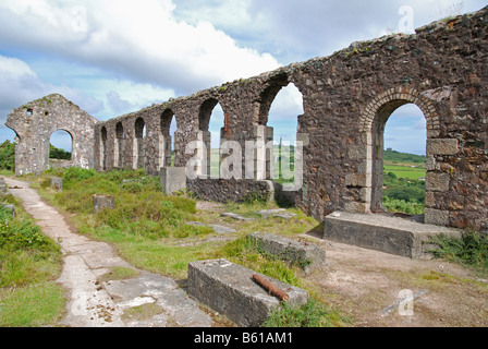 Vestiges d'une papule, basset, cuivre et étain mine à carnkie près de redruth en Cornouailles, Royaume-Uni Banque D'Images