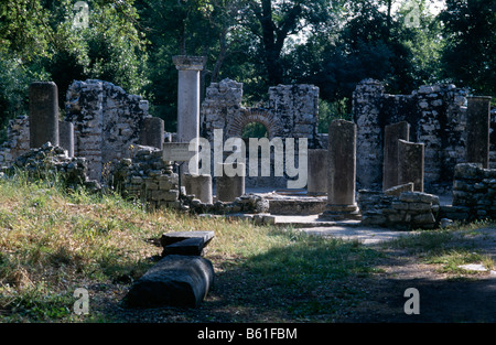 Roman/ruines grecques et des antiquités à Apollonia, l'Albanie 1994 Banque D'Images