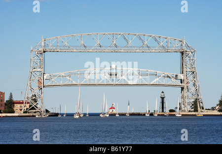 L'antenne du pont à Duluth, Minnesota. Banque D'Images