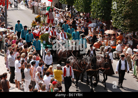 Cortège historique, Fuerst sur un cinq-Rákóczi en main transport, Bad Kissingen, Rhoen, Basse Franconie, Bavière, Allemagne, Europe Banque D'Images