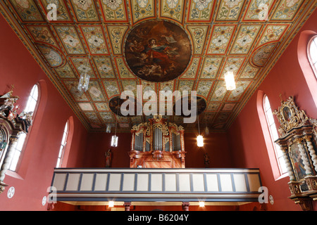 Vue de l'intérieur de l'église de Saint Pierre provost dans Petersburg près de Fulda, Rhoen, Hesse, Germany, Europe Banque D'Images