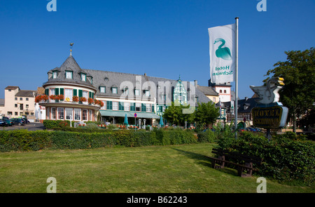 Hotel Schwan à Oestrich-Winkel, Rheingau, Hesse, Germany, Europe Banque D'Images