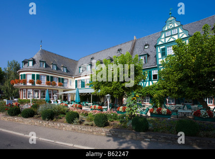 Hotel Schwan à Oestrich-Winkel, Rheingau, Hesse, Germany, Europe Banque D'Images