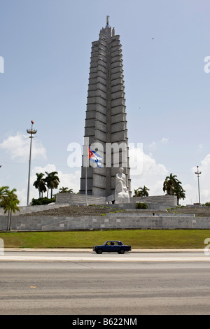 Mémorial à Jose Marti sur la Plaza de la Revolucion Square, La Havane, Cuba, Caraïbes Banque D'Images