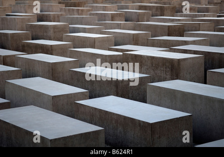 Les blocs de béton de l'Holocaust Memorial, Berlin, Germany, Europe Banque D'Images