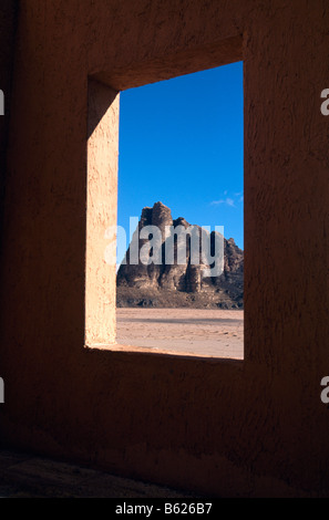 Les sept piliers de la sagesse, Wadi Rum, Jordanie, Moyen-Orient Banque D'Images