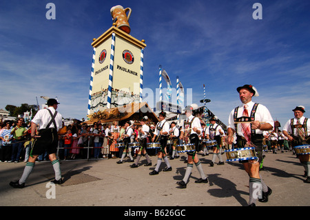 Cérémonie d'ouverture, saisie des brasseries, Wies'n, octobre fest, Munich, Bavaria, Germany, Europe Banque D'Images