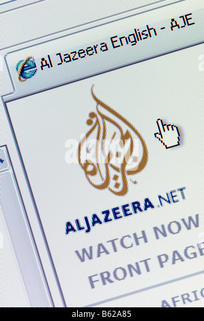 Capture d'écran de Macro Al Jazeera n'utilisez que du site web Banque D'Images