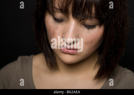 Femme jeune triste Banque D'Images