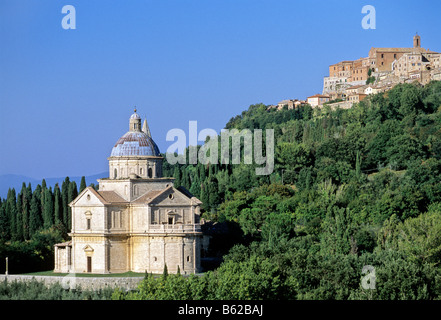 Madonna di San Biagio église pèlerins, Montepulciano, province de Sienne, Toscane, Italie, Europe Banque D'Images