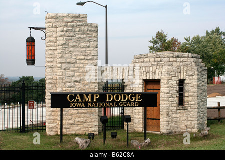 Porte décorative de la Dodge du Camp de la Garde nationale de l'Iowa Banque D'Images