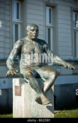 La Croatie, Zagreb. Statue de Picasso à Osijek. Banque D'Images