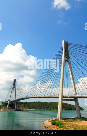 Pont suspendu dans la province de Riau, Batam Banque D'Images