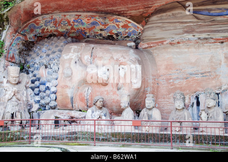 Chine Chongqing Dazu rock unesco sculptures Banque D'Images