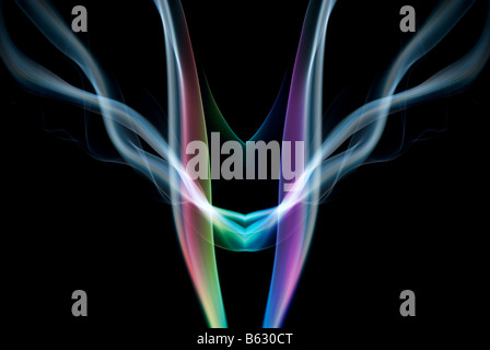 Close-up de la fumée de couleur Banque D'Images