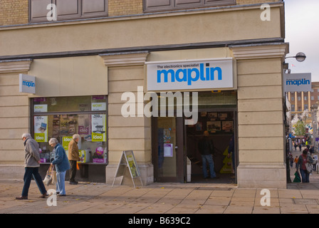 Maplin Electronics store le magasin spécialisé à Norwich, Norfolk, UK Banque D'Images